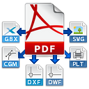 Convert PDF to Gerber, SVG, HPGL/2 and DXF